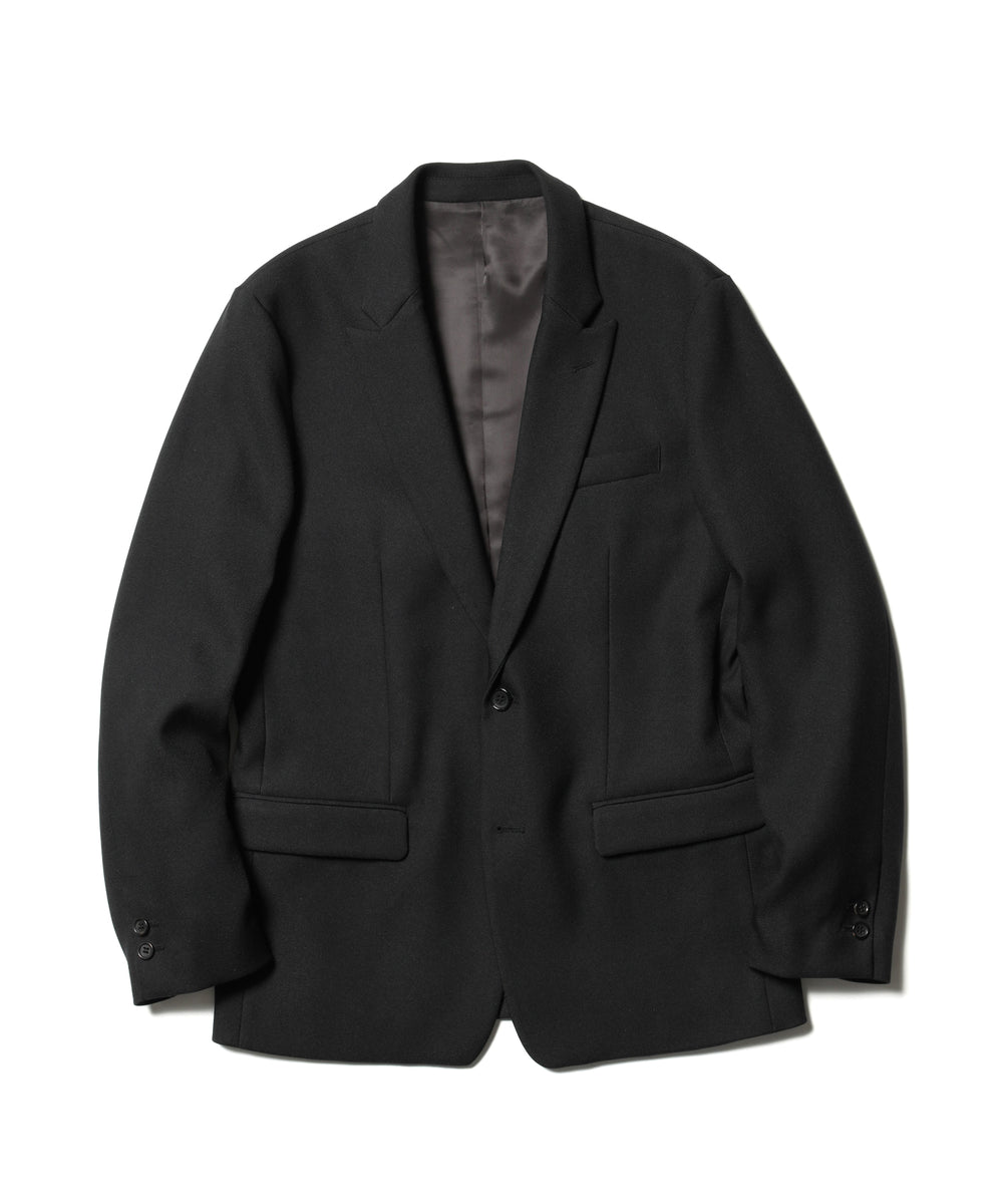 MR.OLIVE / RETRO POLYESTER TWILL / 2B SEMI PEAKED LAPEL JACKET