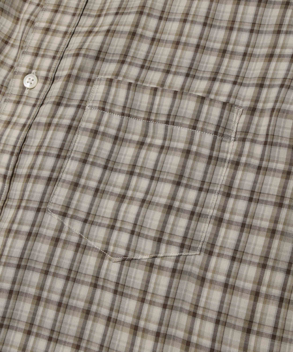 【予約商品】DOUBLE GAUZE MADRAS CHECK / REGULAR COLLAR SHIRT / M261114