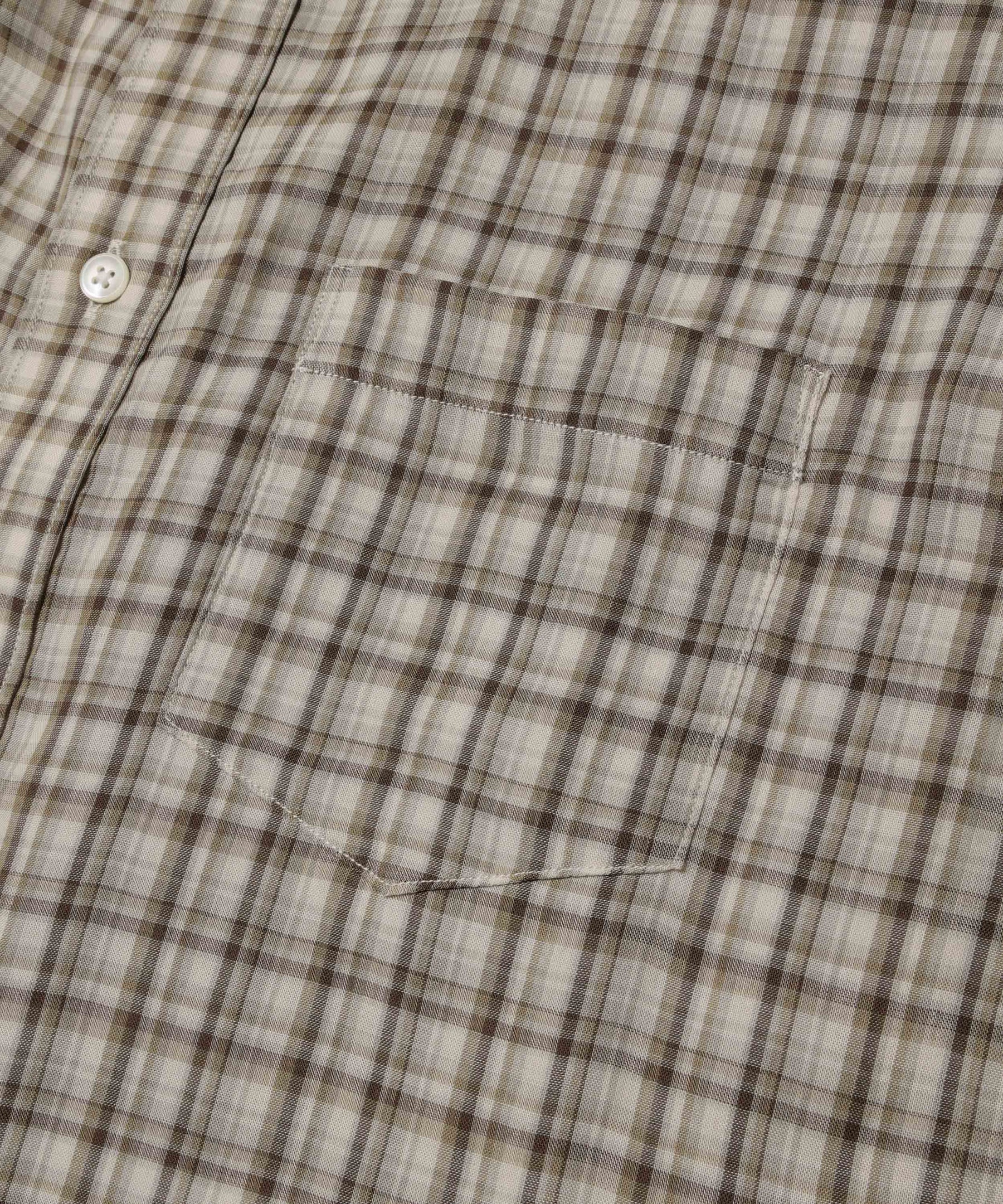 【予約商品】DOUBLE GAUZE MADRAS CHECK / REGULAR COLLAR SHIRT / M261114
