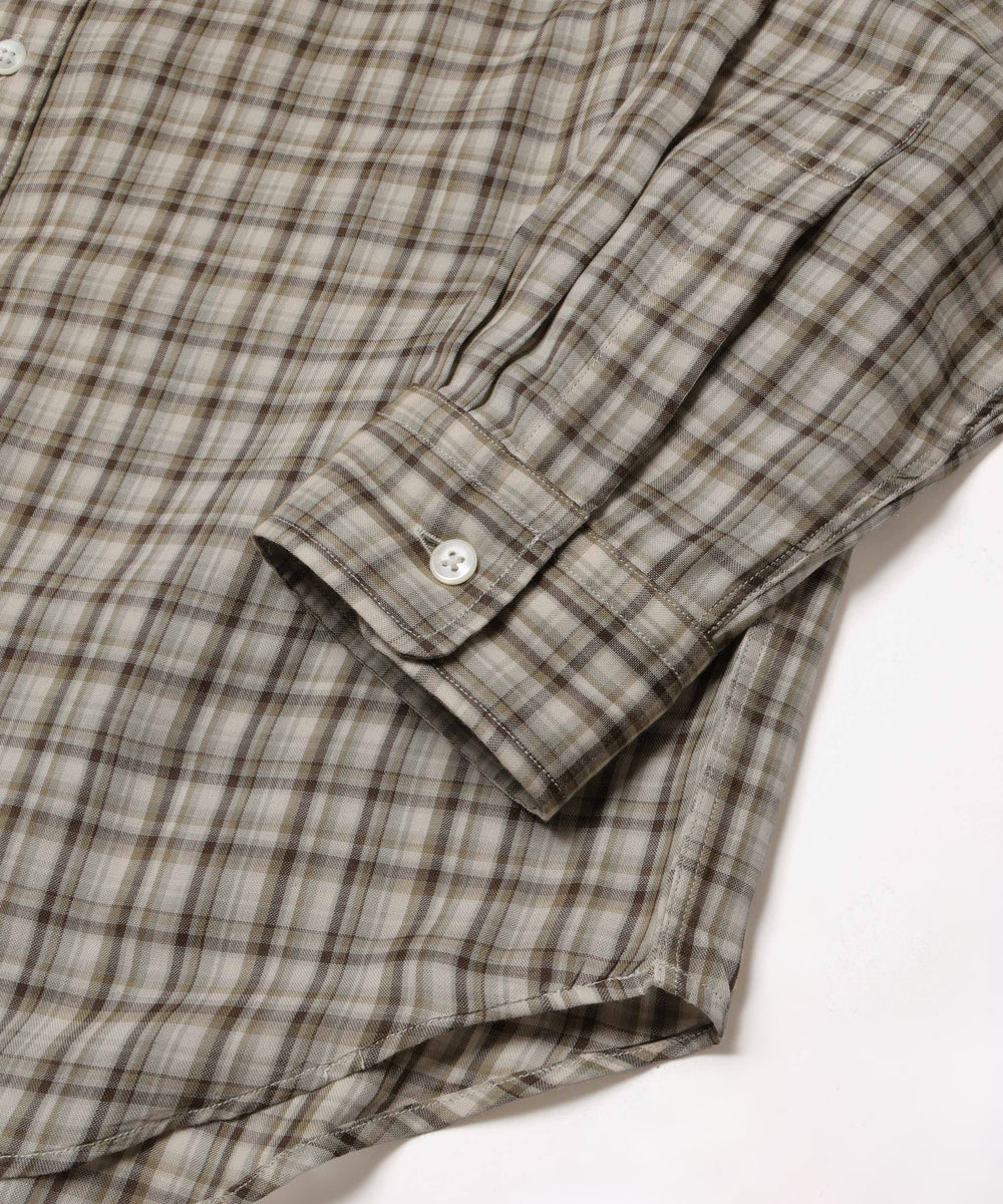 【予約商品】DOUBLE GAUZE MADRAS CHECK / REGULAR COLLAR SHIRT / M261114