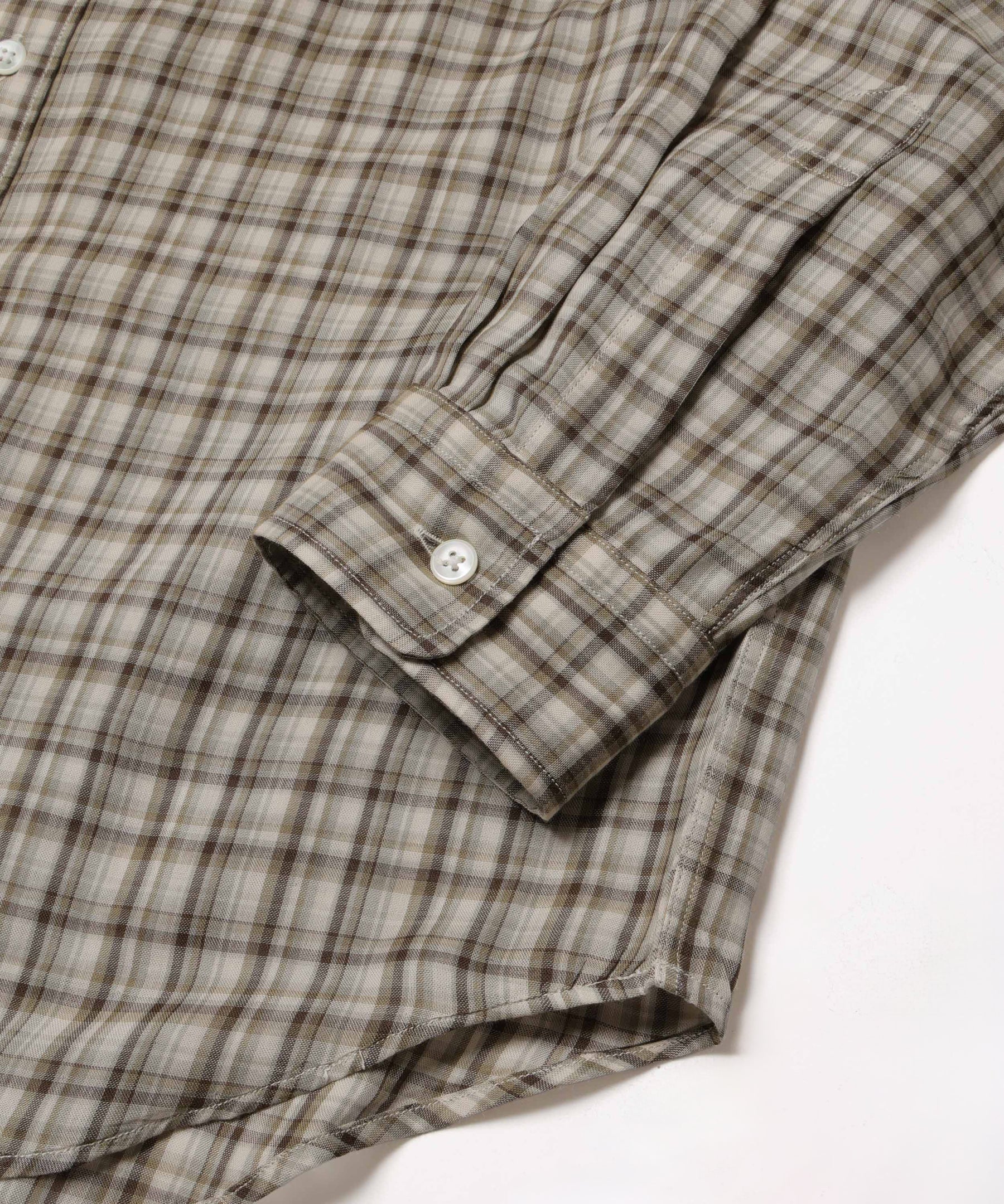【予約商品】DOUBLE GAUZE MADRAS CHECK / REGULAR COLLAR SHIRT / M261114
