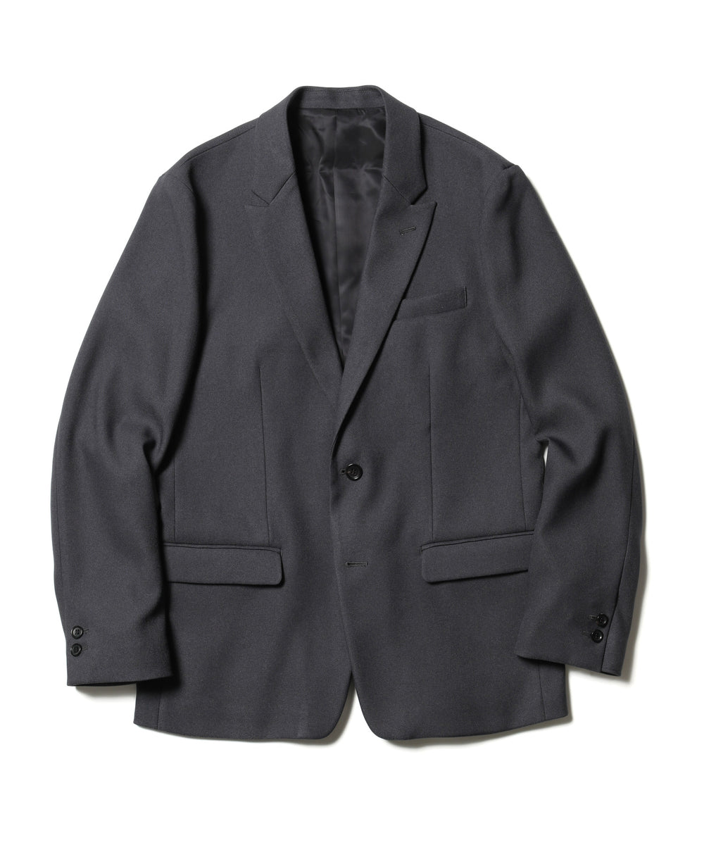 MR.OLIVE / RETRO POLYESTER TWILL / 2B SEMI PEAKED LAPEL JACKET