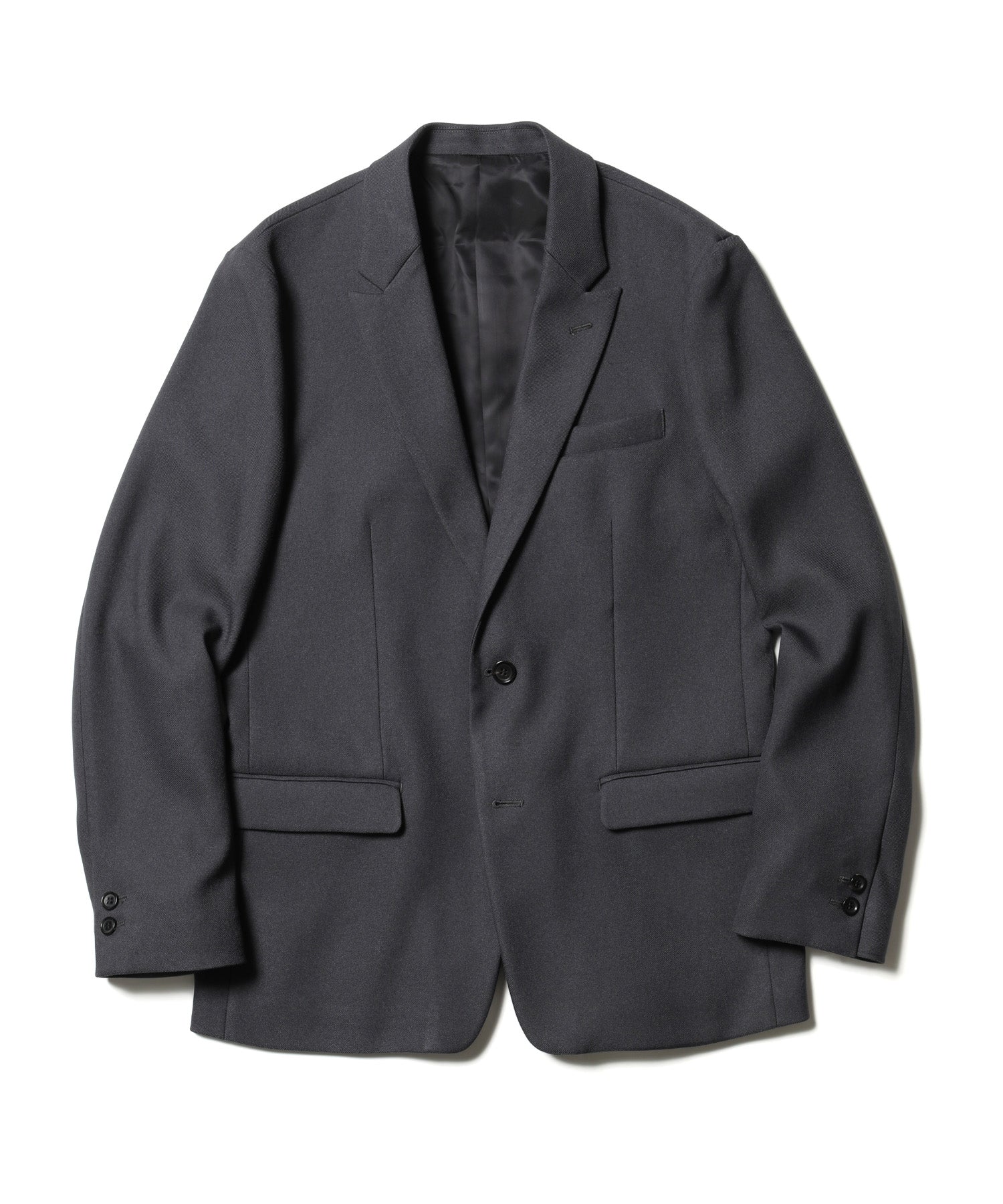 MR.OLIVE / RETRO POLYESTER TWILL / 2B SEMI PEAKED LAPEL JACKET