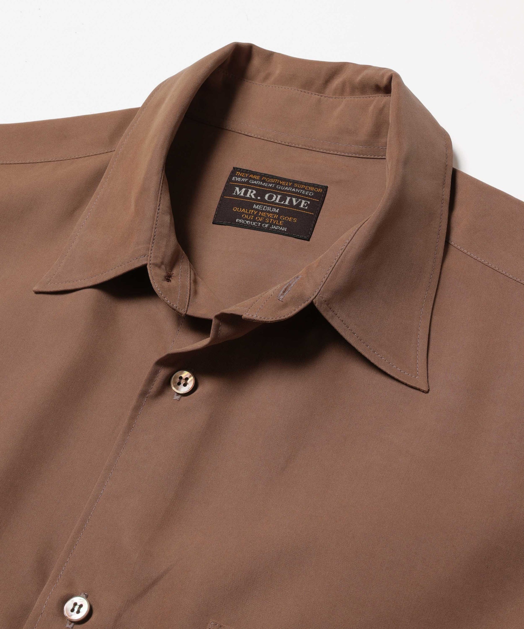 【予約商品】T/R POWDER CLOTH / SHORT/S REGULAR COLLAR SHIRT / M261118