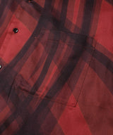 【予約商品】ABSTRACT CHECK / SHORT/S OPEN COLLAR SHIRT/ M261130