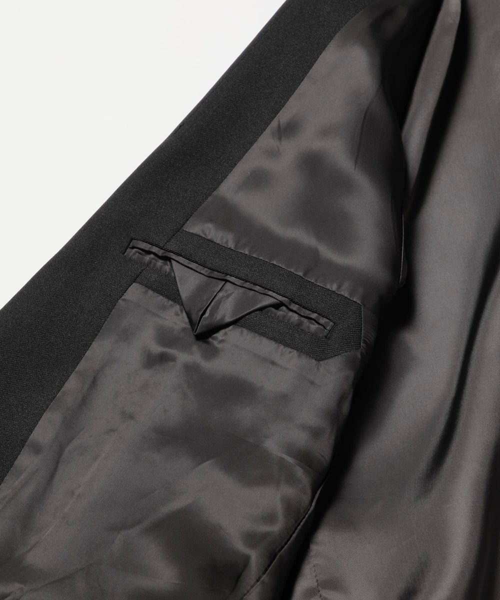MR.OLIVE / RETRO POLYESTER TWILL / 2B SEMI PEAKED LAPEL JACKET