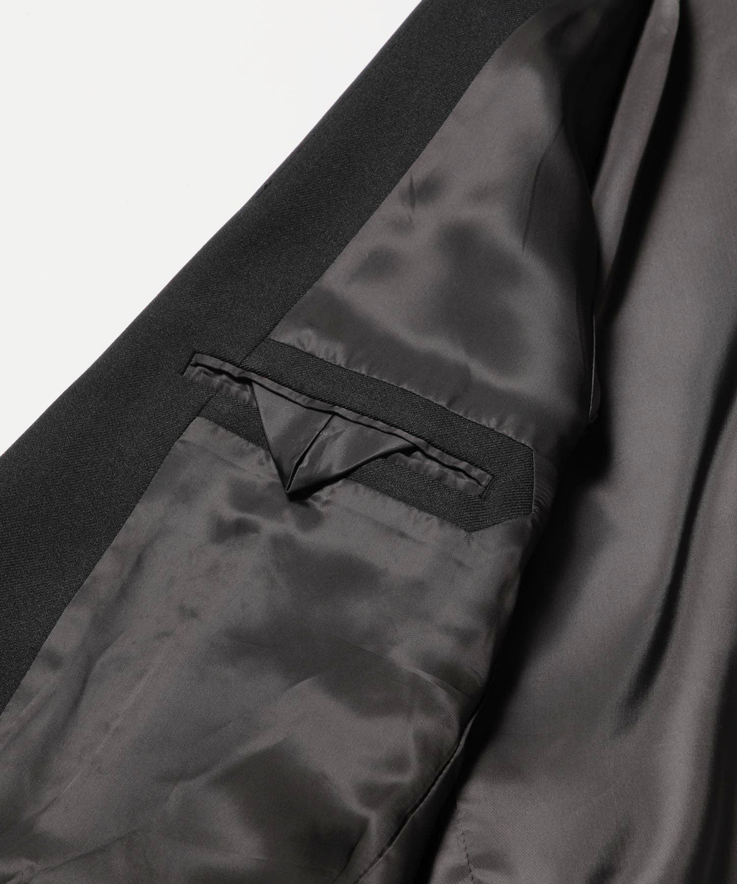 MR.OLIVE / RETRO POLYESTER TWILL / 2B SEMI PEAKED LAPEL JACKET