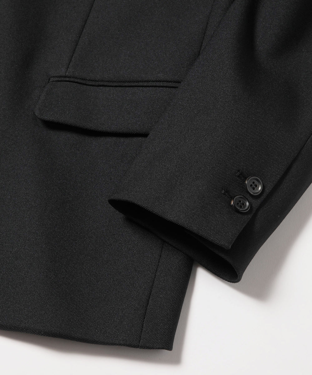MR.OLIVE / RETRO POLYESTER TWILL / 2B SEMI PEAKED LAPEL JACKET