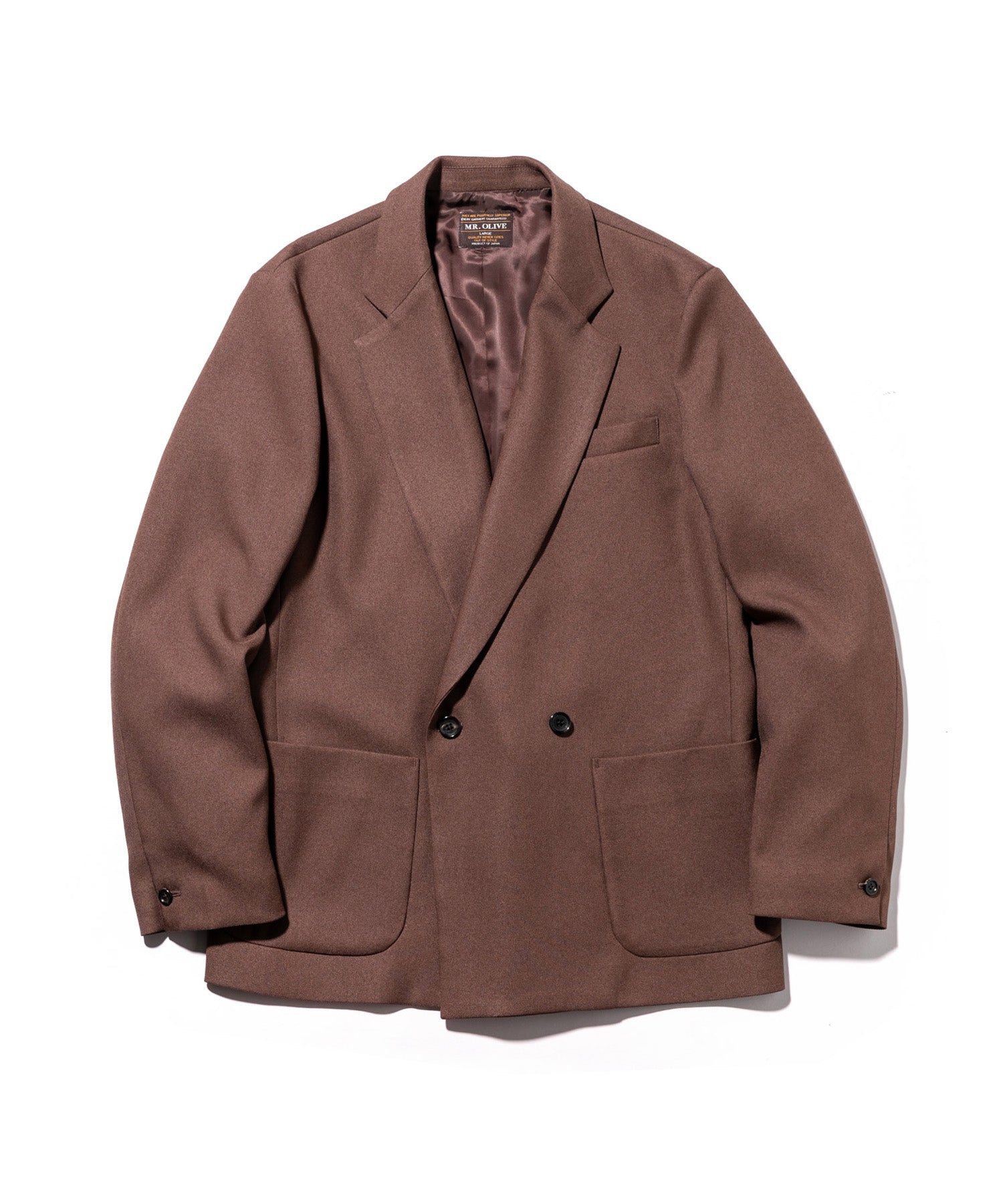 MR.OLIVE / RETRO POLYESTER TWILL / 2B DOUBLE BREASTED JACKET – MR