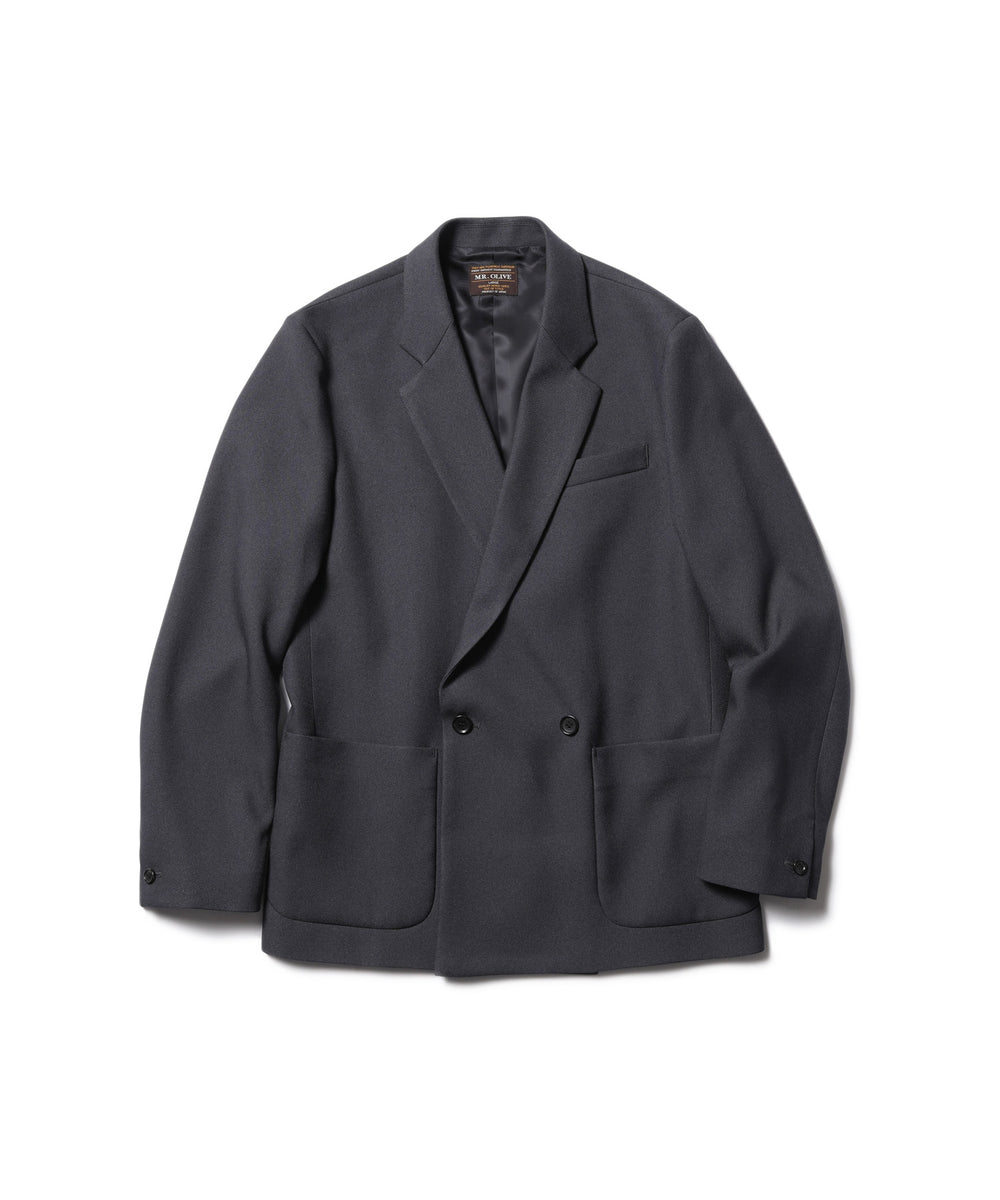 MR.OLIVE / RETRO POLYESTER TWILL / 2B DOUBLE BREASTED JACKET