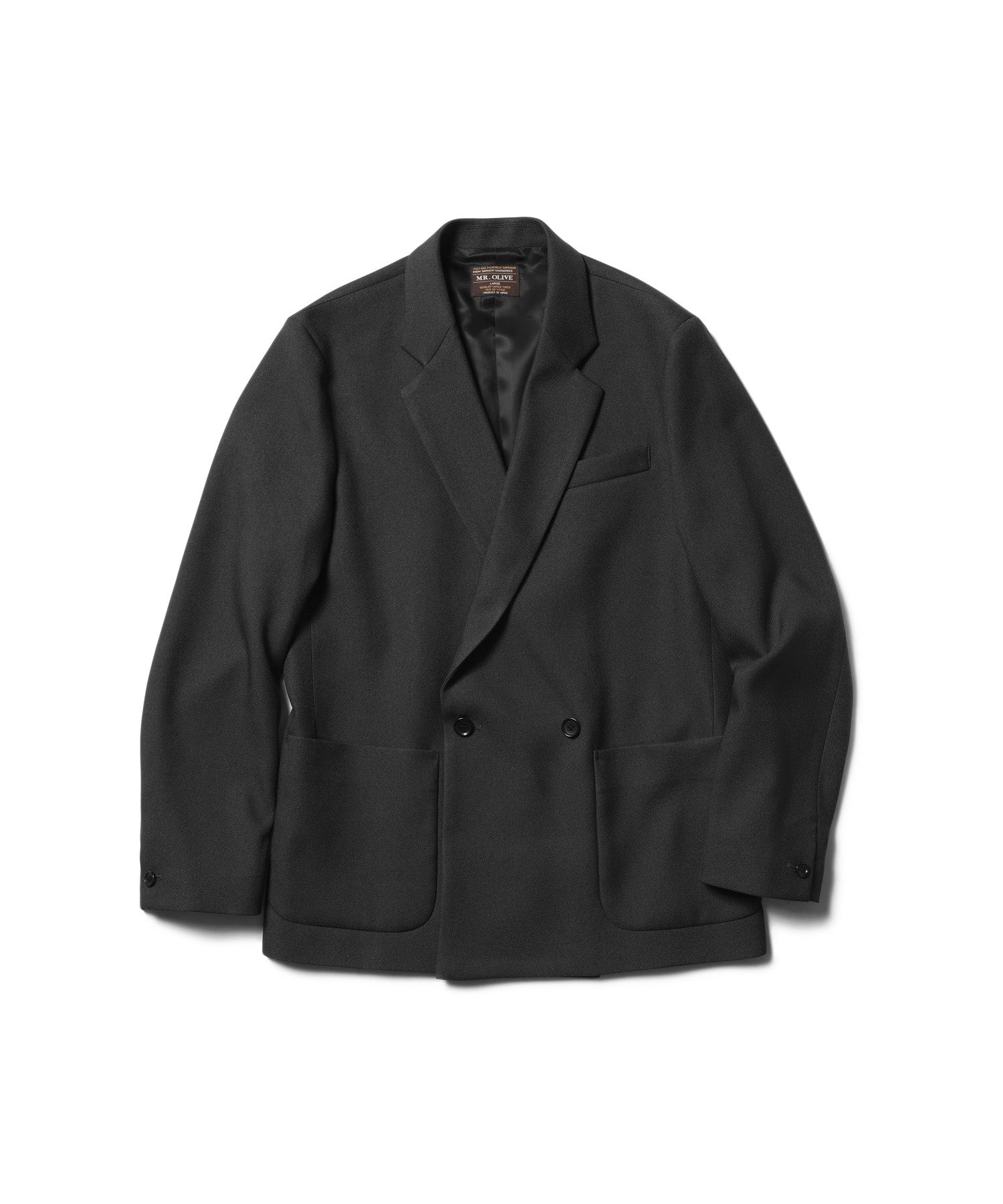 MR.OLIVE / RETRO POLYESTER TWILL / 2B DOUBLE BREASTED JACKET – MR