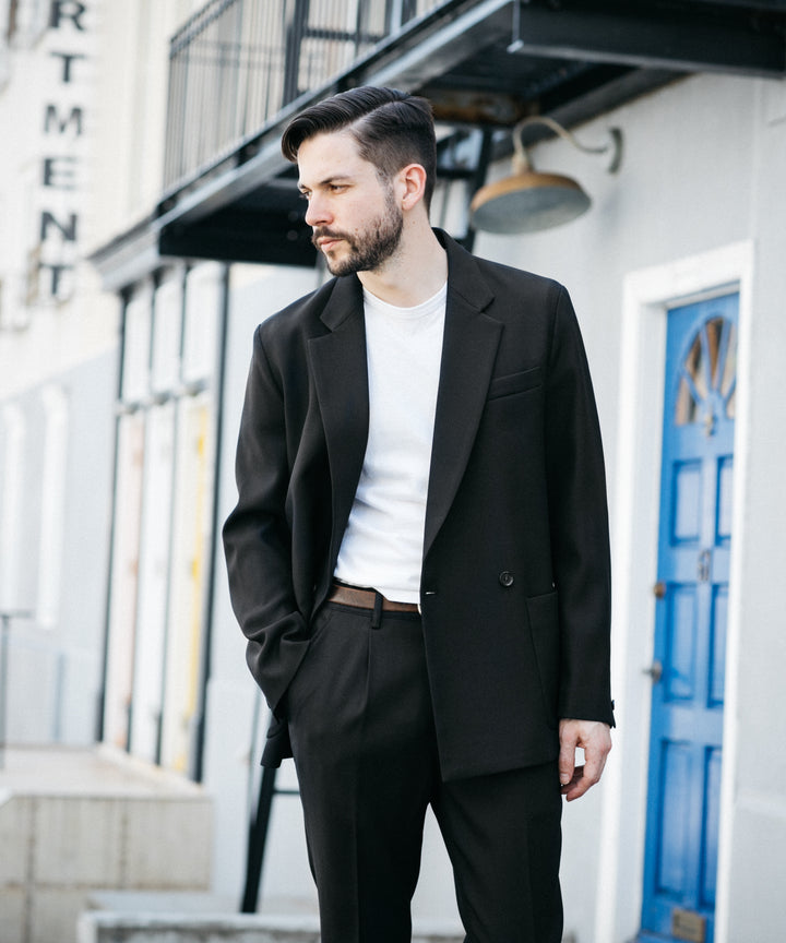 MR.OLIVE / RETRO POLYESTER TWILL / 2B DOUBLE BREASTED JACKET
