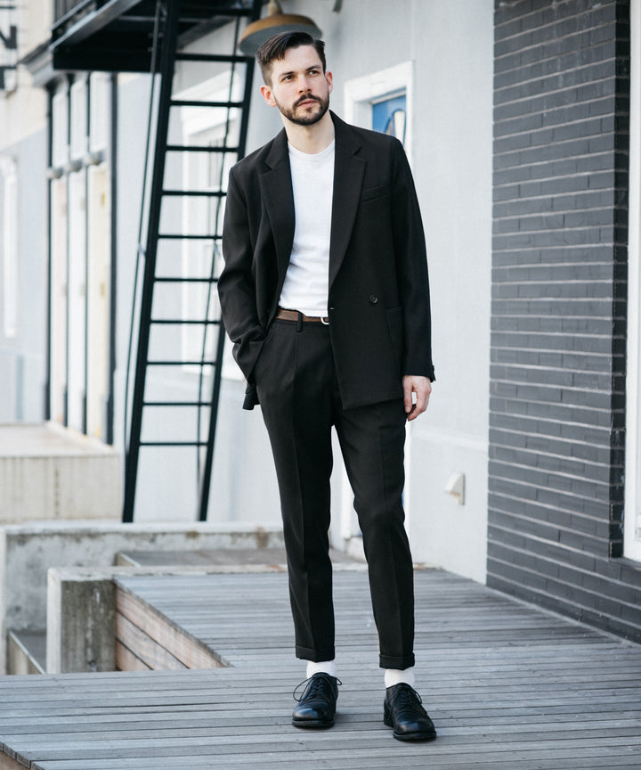 MR.OLIVE / RETRO POLYESTER TWILL / 2B DOUBLE BREASTED JACKET
