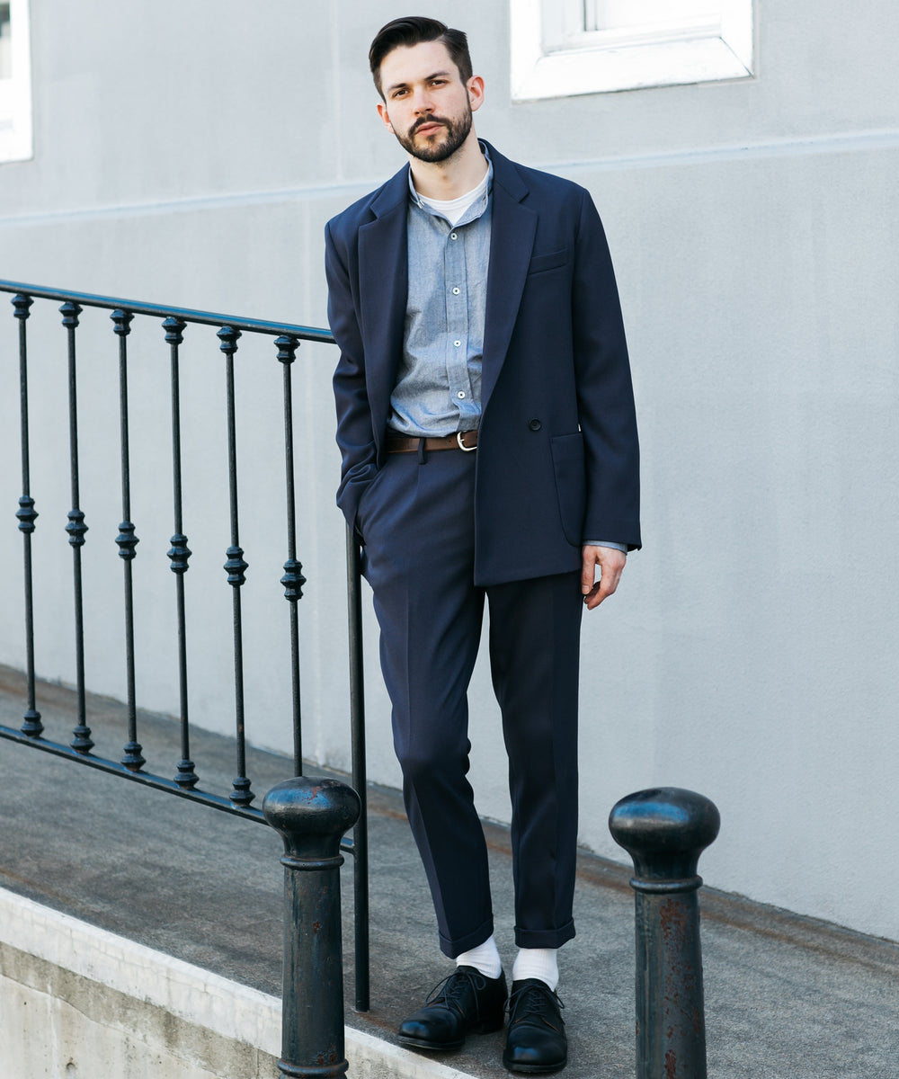 MR.OLIVE / RETRO POLYESTER TWILL / 2B DOUBLE BREASTED JACKET