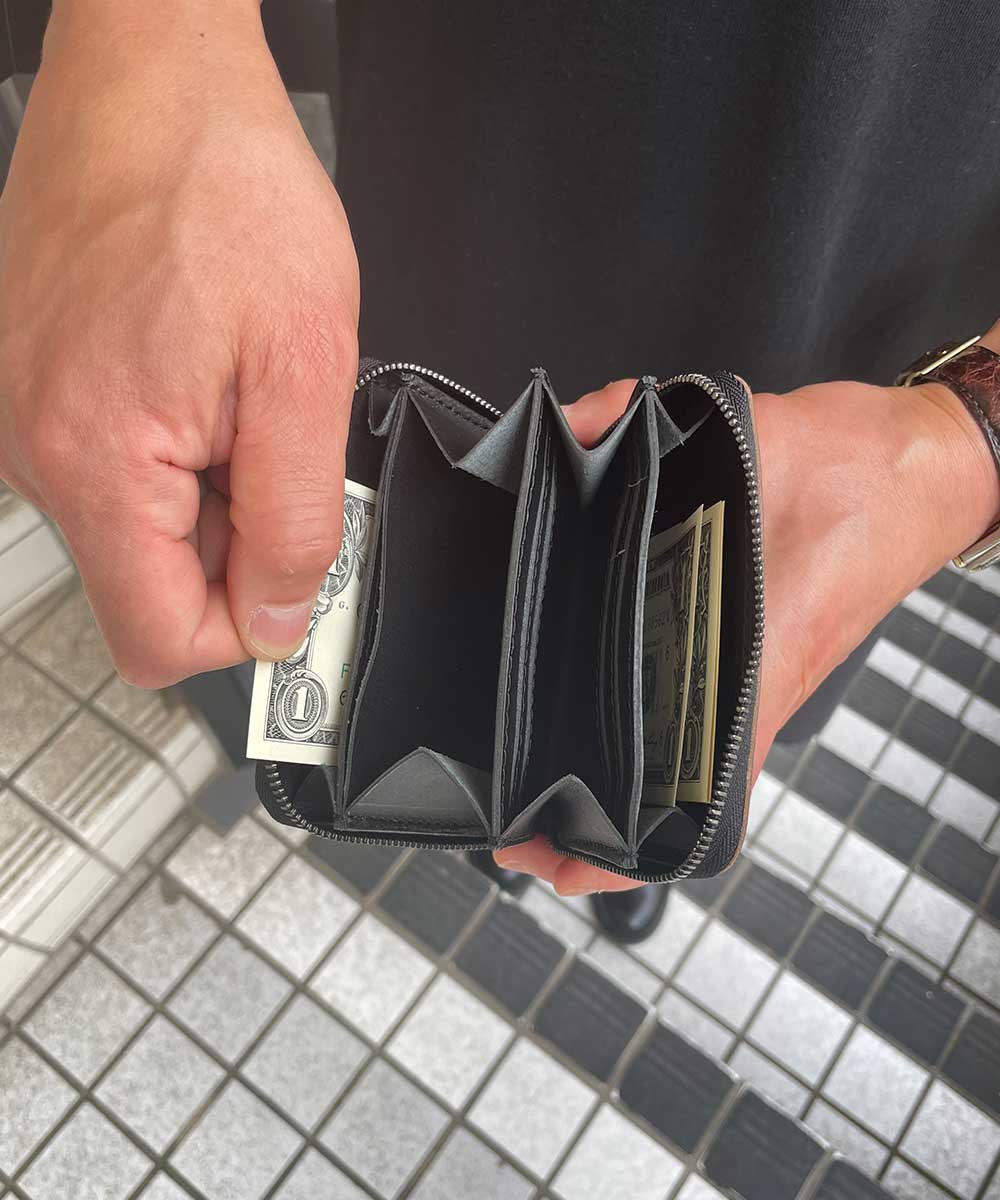 HORWEEN CHROMEXCEL LEATHER / COMPACT ZIP WALLET / ME123H