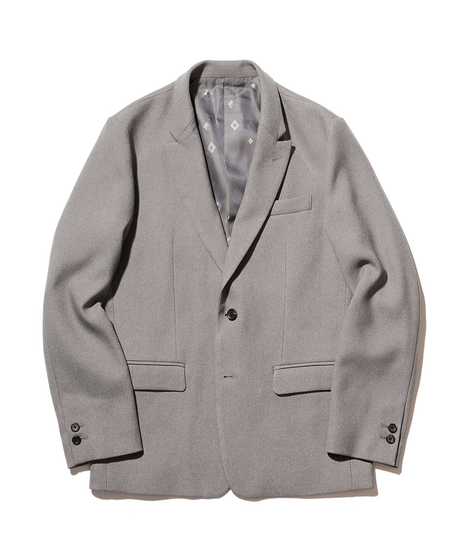 MR.OLIVE / RETRO POLYESTER TWILL / 2B SEMI PEAKED LAPEL JACKET