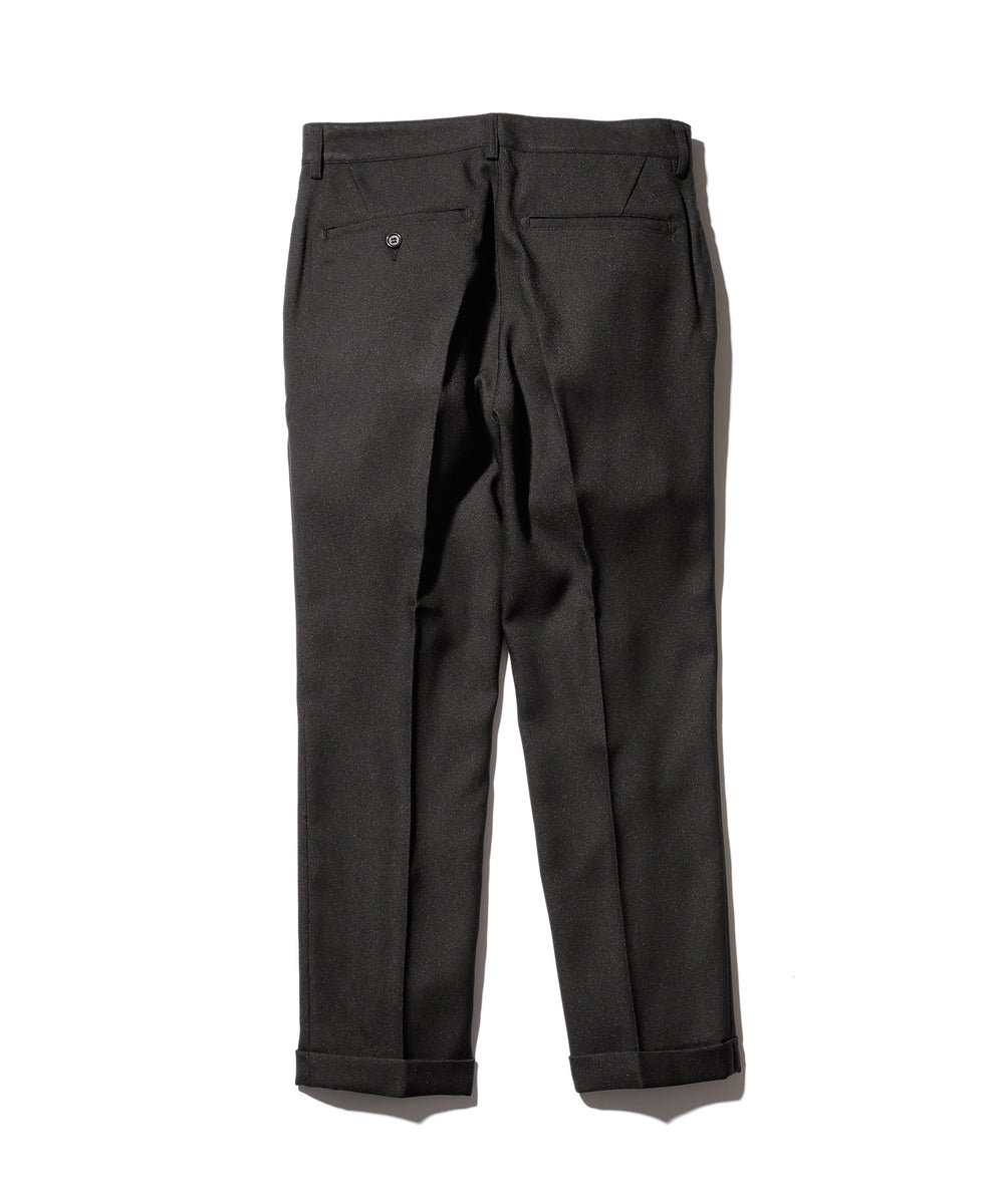 MR.OLIVE / RETRO POLYESTER TWILL / ONE PLEATS STA-PREST TAPERED PANTS