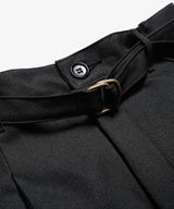 MR.OLIVE / RETRO POLYESTER TWILL / BELTED WIDE TAPERED PANTS / M-19101