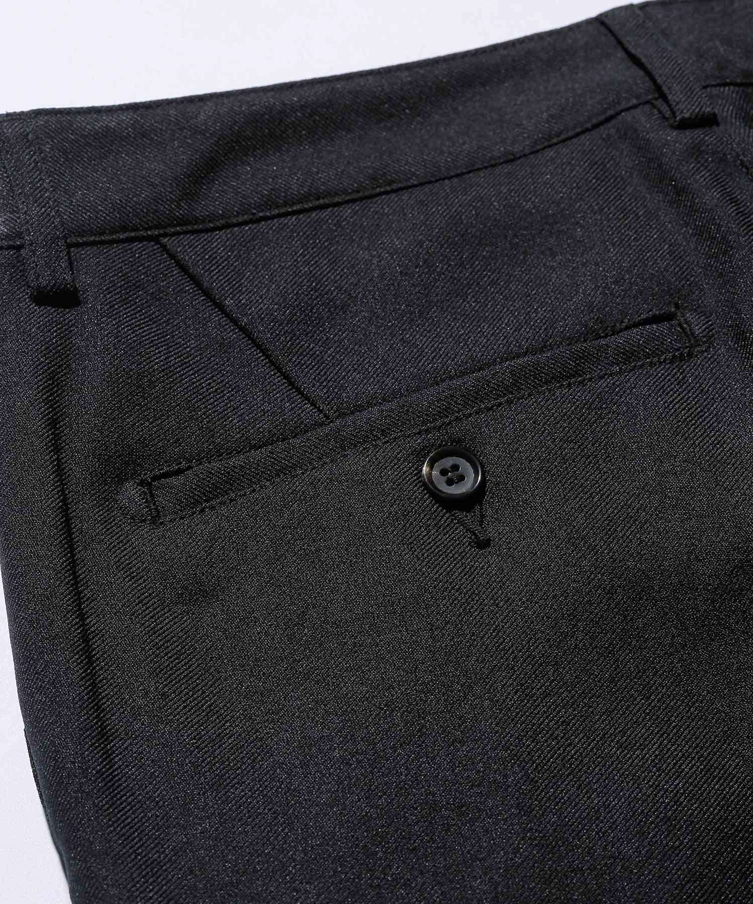 MR.OLIVE / RETRO POLYESTER TWILL / ONE PLEATS STA-PREST TAPERED PANTS