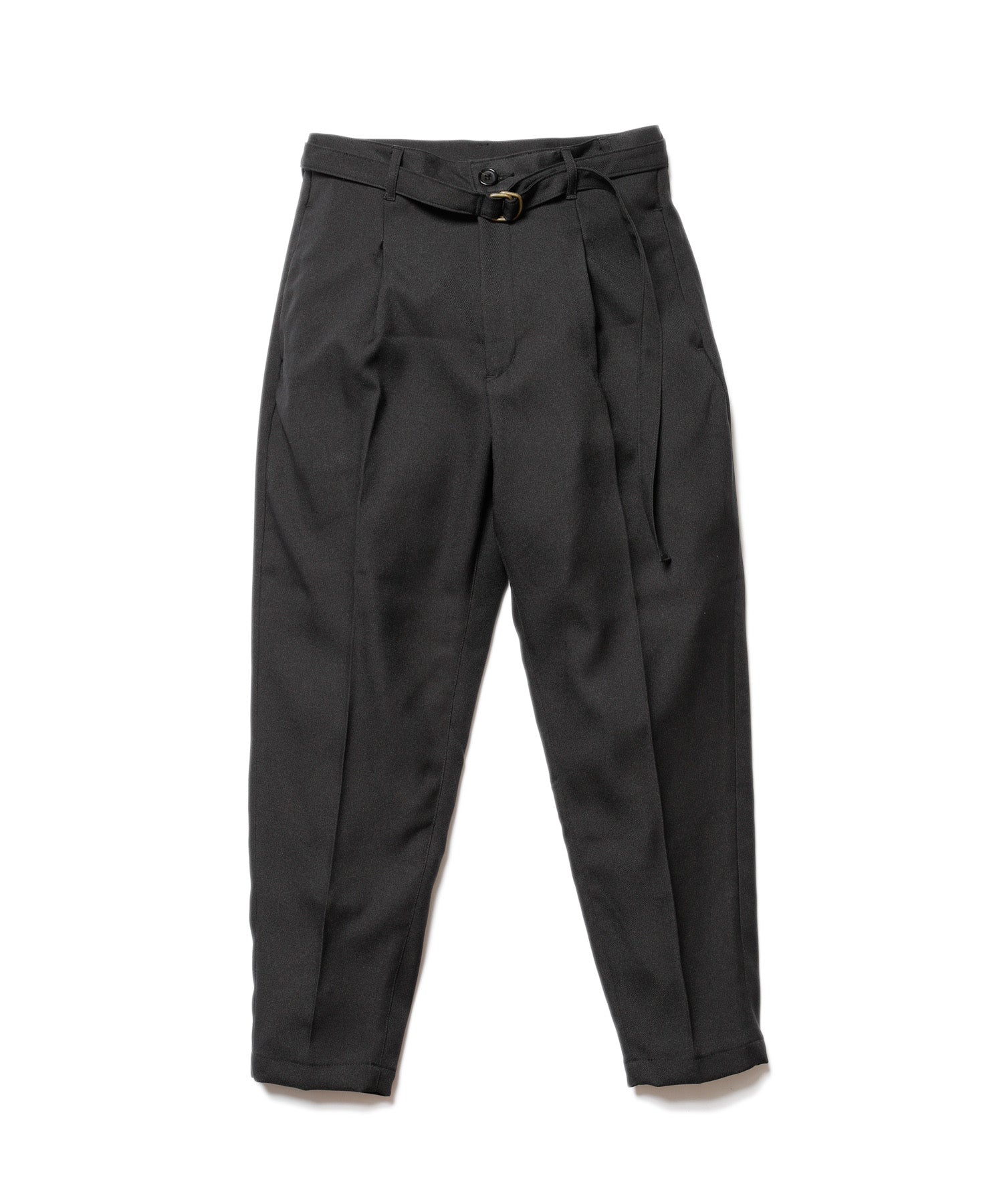 MR.OLIVE / RETRO POLYESTER TWILL / BELTED WIDE TAPERED PANTS / M