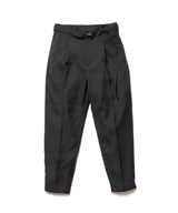 MR.OLIVE / RETRO POLYESTER TWILL / BELTED WIDE TAPERED PANTS / M-19101