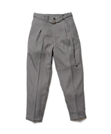 MR.OLIVE / RETRO POLYESTER TWILL / BELTED WIDE TAPERED PANTS / M-19101