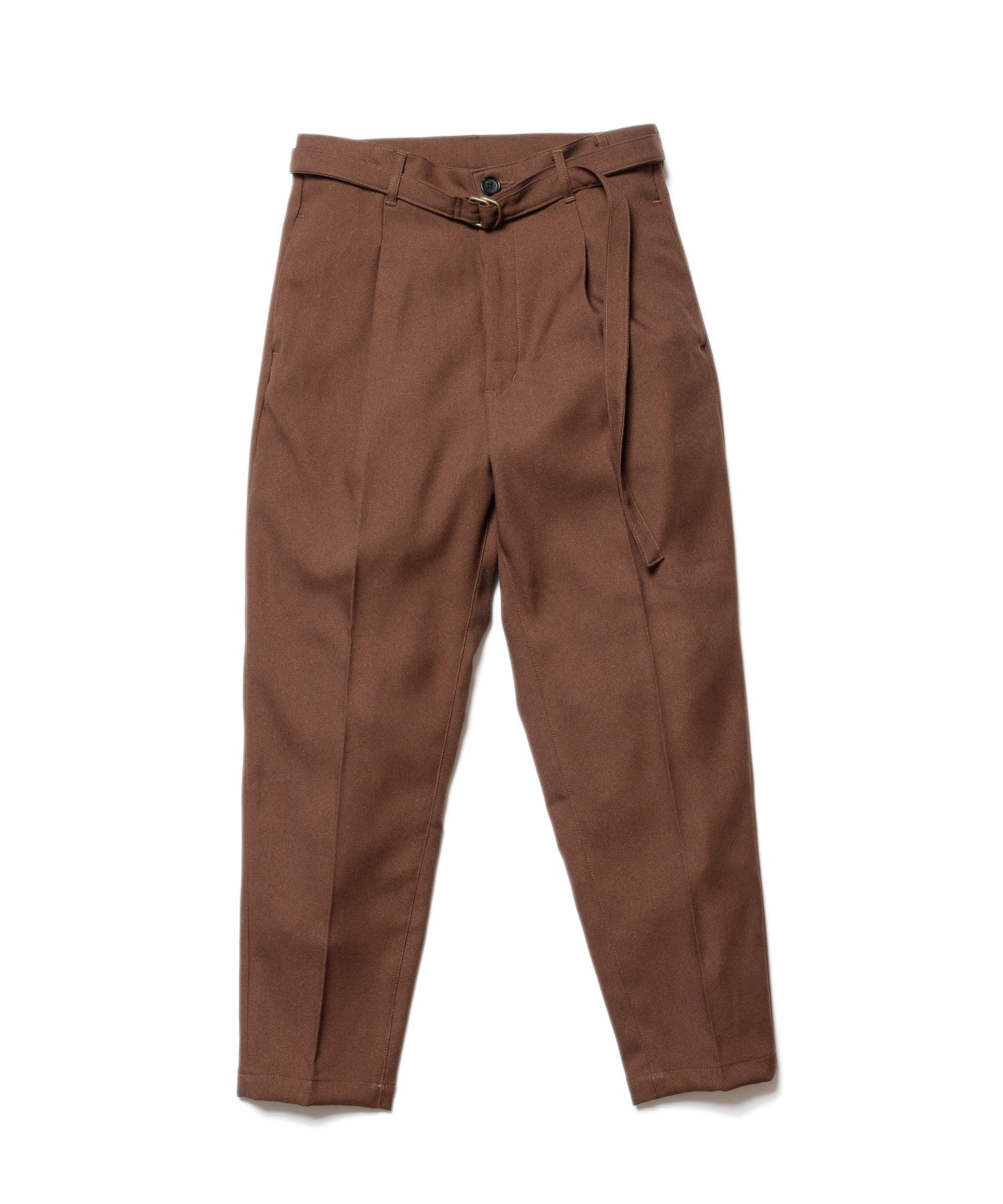 MR.OLIVE / RETRO POLYESTER TWILL / BELTED WIDE TAPERED PANTS / M-19101