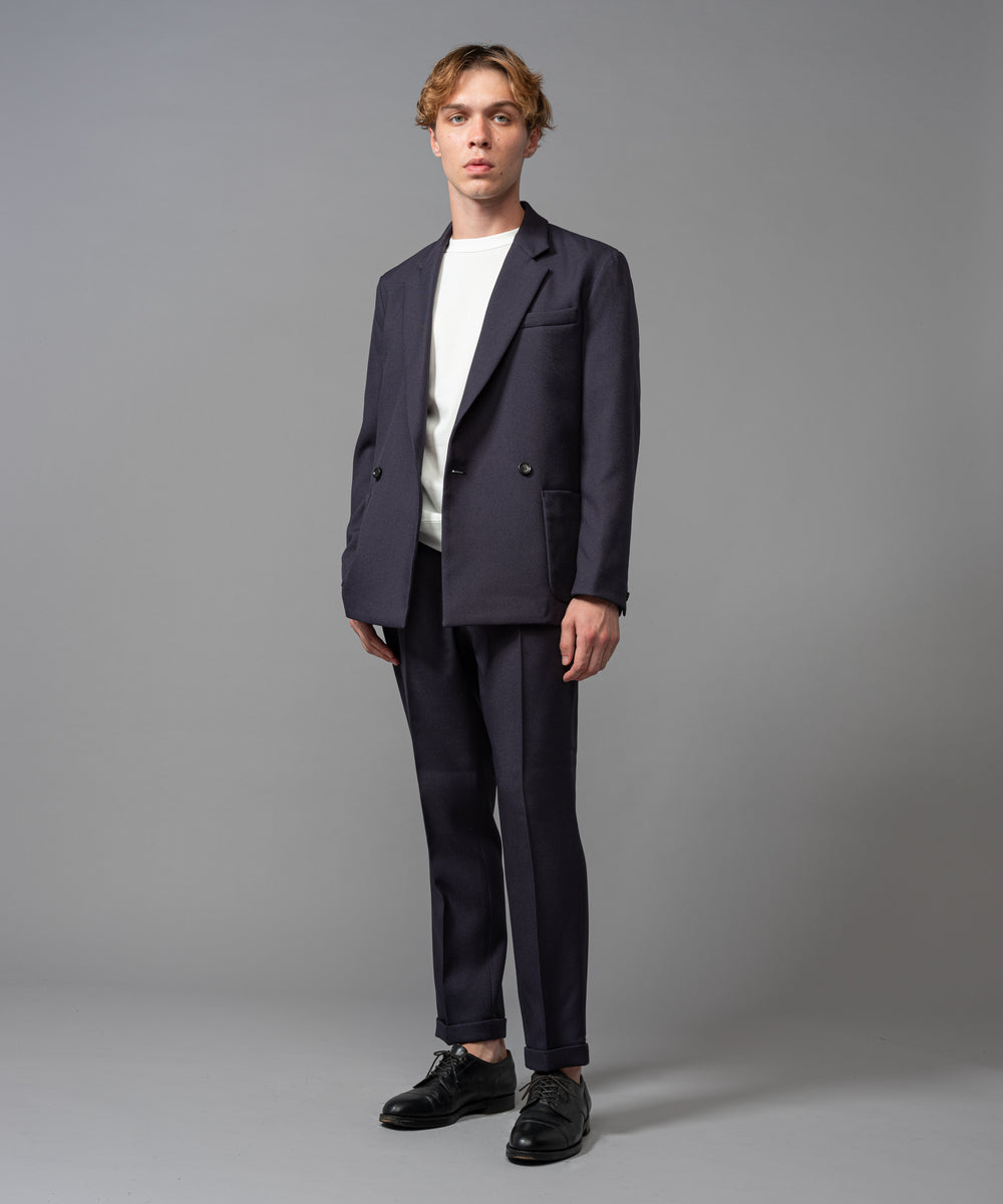 MR.OLIVE / RETORO POLYESTER TWILL / EASY ONE PLEATS STA-PREST TAPERED PANTS / M-222120