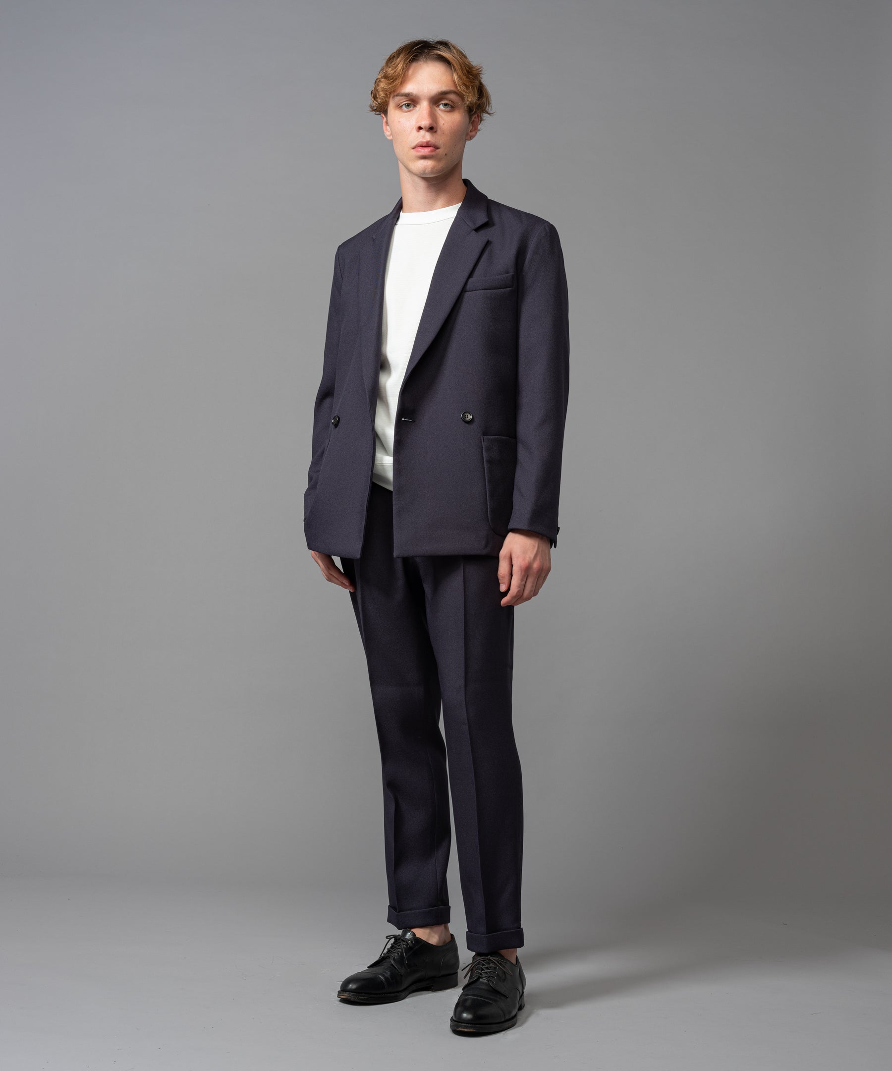 MR.OLIVE / RETORO POLYESTER TWILL / EASY ONE PLEATS STA-PREST TAPERED PANTS / M-222120