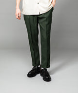 MR.OLIVE / RETORO POLYESTER TWILL / EASY ONE PLEATS STA-PREST TAPERED PANTS / M-222120