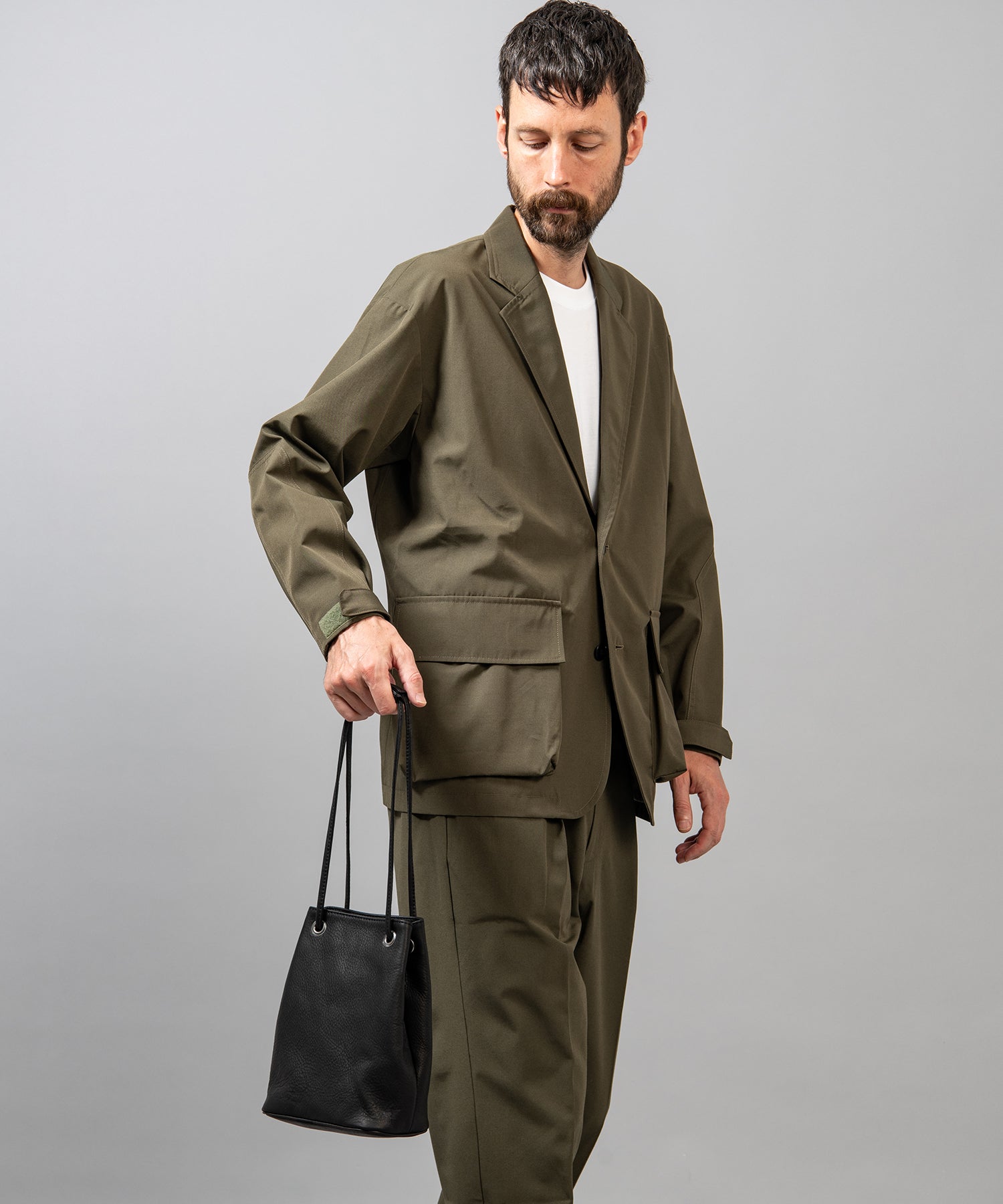 【ゆい】【新品未使用】MR.OLIVE RETORO POLYESTER MR.OLIVE ジャケット テーラードジャケット 「セットアップ対応