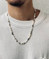 Metal x Pearl Long Necklace