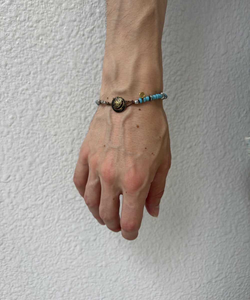 Smily Concho Beads -Blue- / NKHK-430BL
