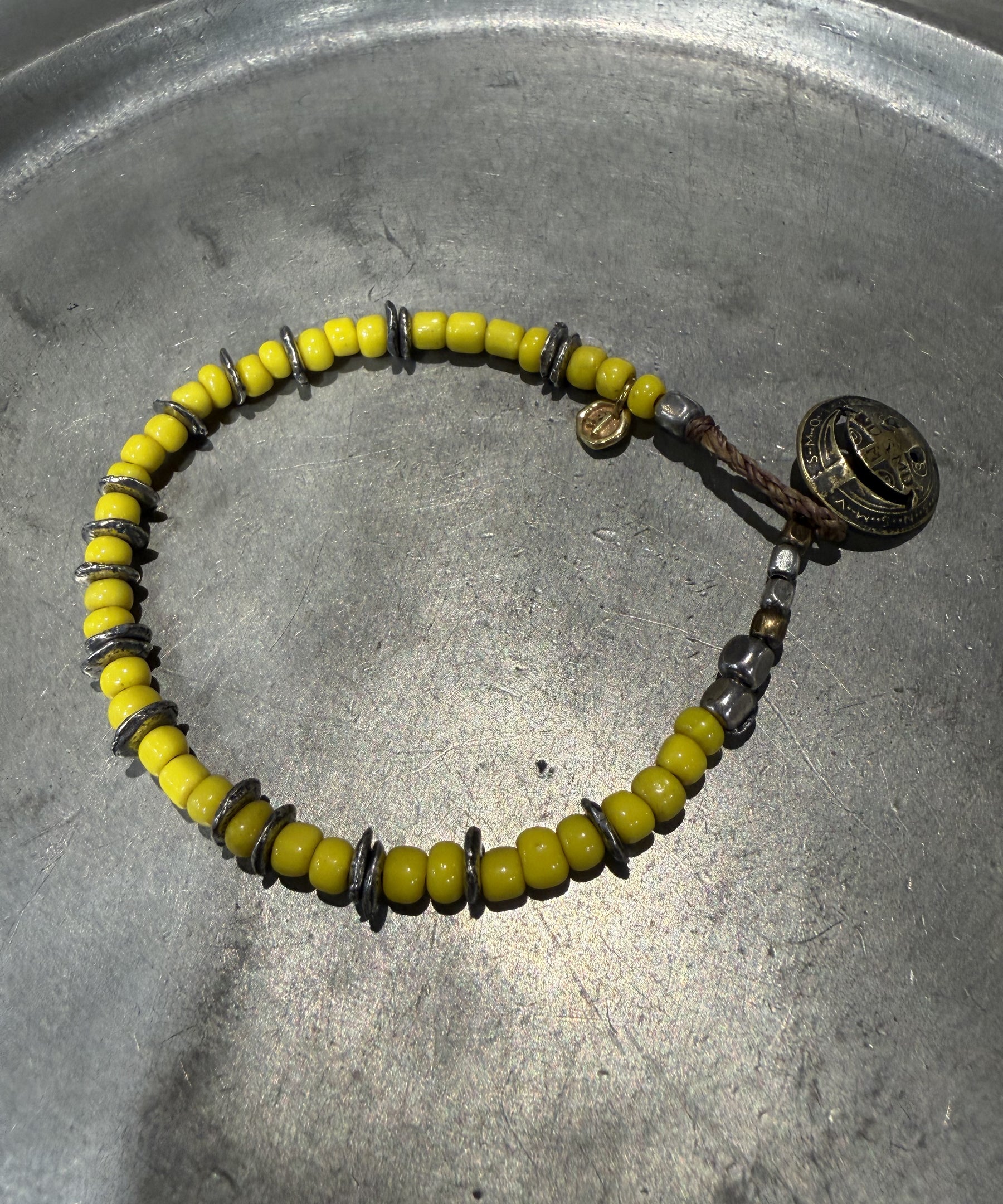 Smily Concho Beads -Yellow- / NKHK-430YW