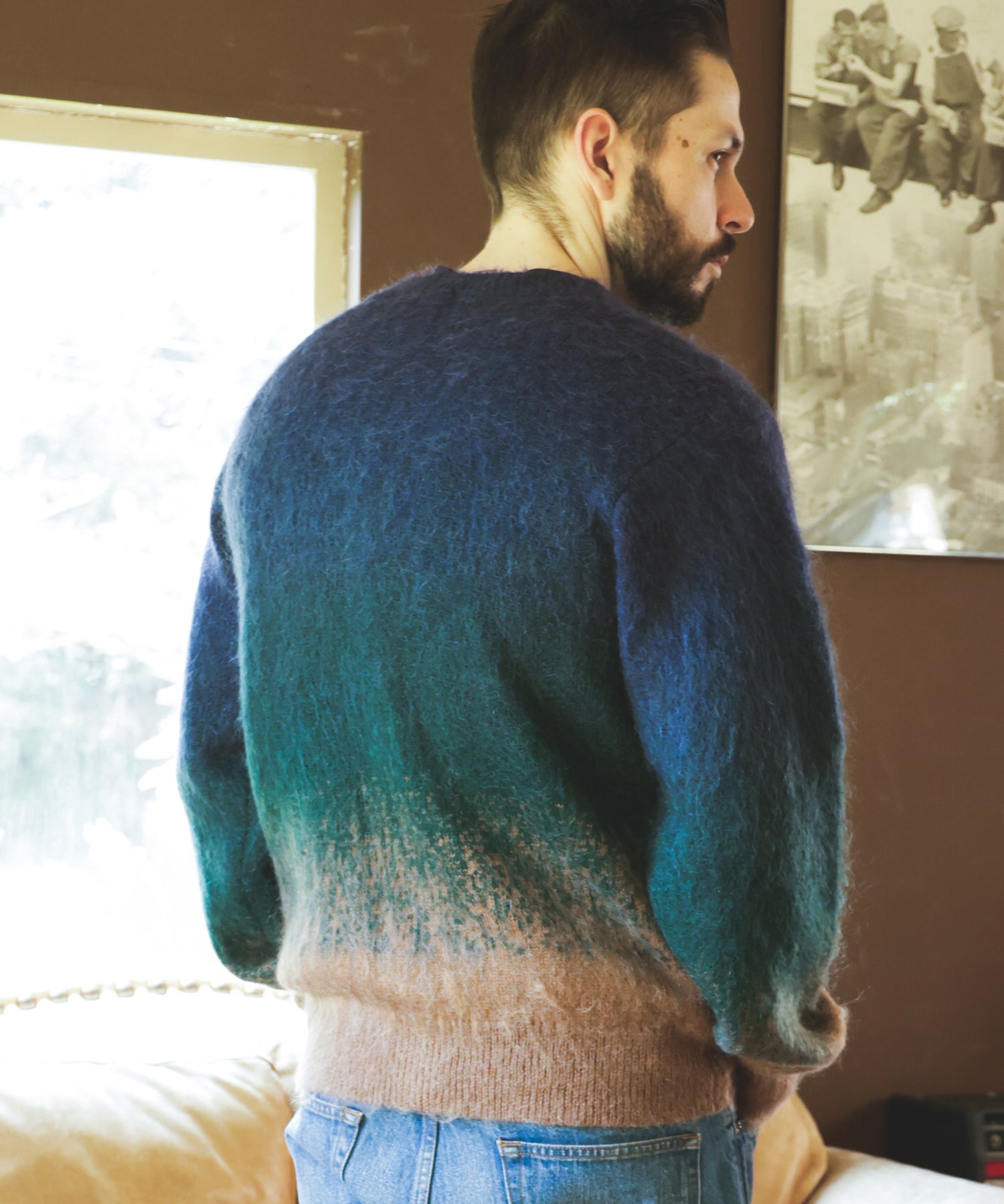 GRADATION MOHAIR KNIT / 6-BUTTON CARDIGAN / M253139