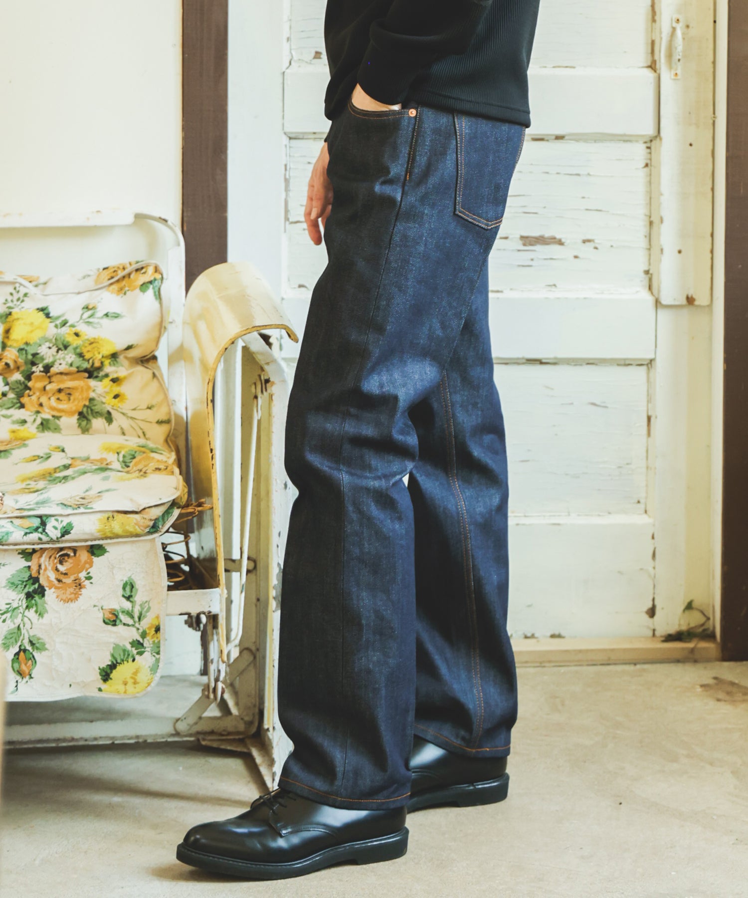 14oz SELVAGE DENIM / RIGID STANDARD STRAIGHT JEANS / M253107