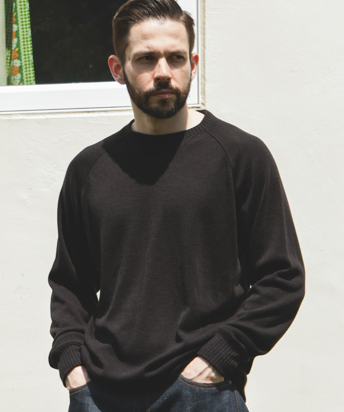 BULKY SMOOTH KNIT / GUSSET SHIRT / M253128