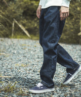 15oz OLD SELVAGE DENIM / WASHED RELAX TAPERED JEANS / M233127