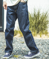 15oz OLD SELVAGE DENIM / WASHED RELAX TAPERED JEANS / M233127