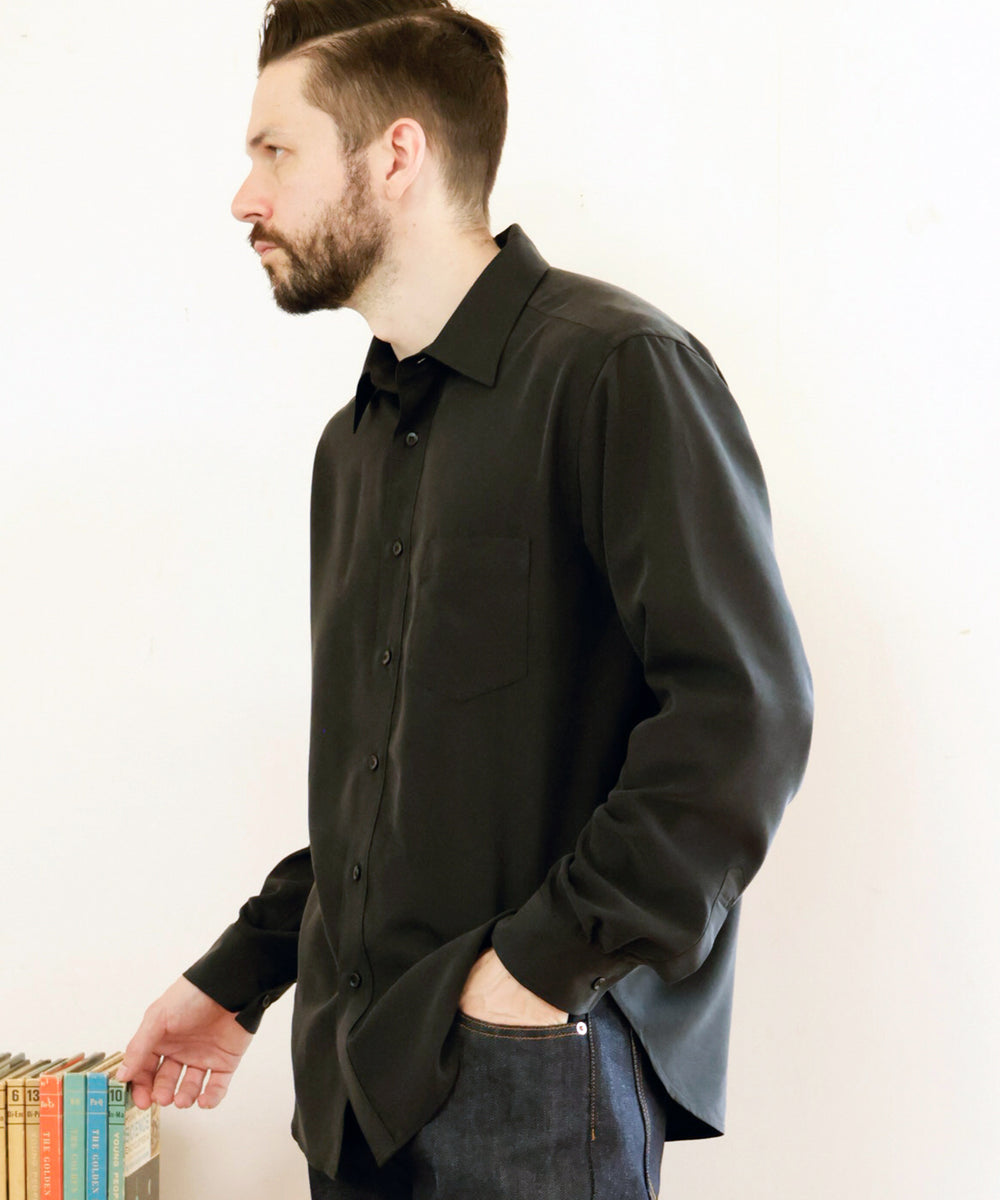 T/R POWDER POPLIN CLOTH / REGULAR COLLAR SHIRT / M253101