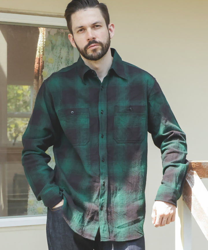 OMBRE CHECK NEL / WORK SHIRT / M253120