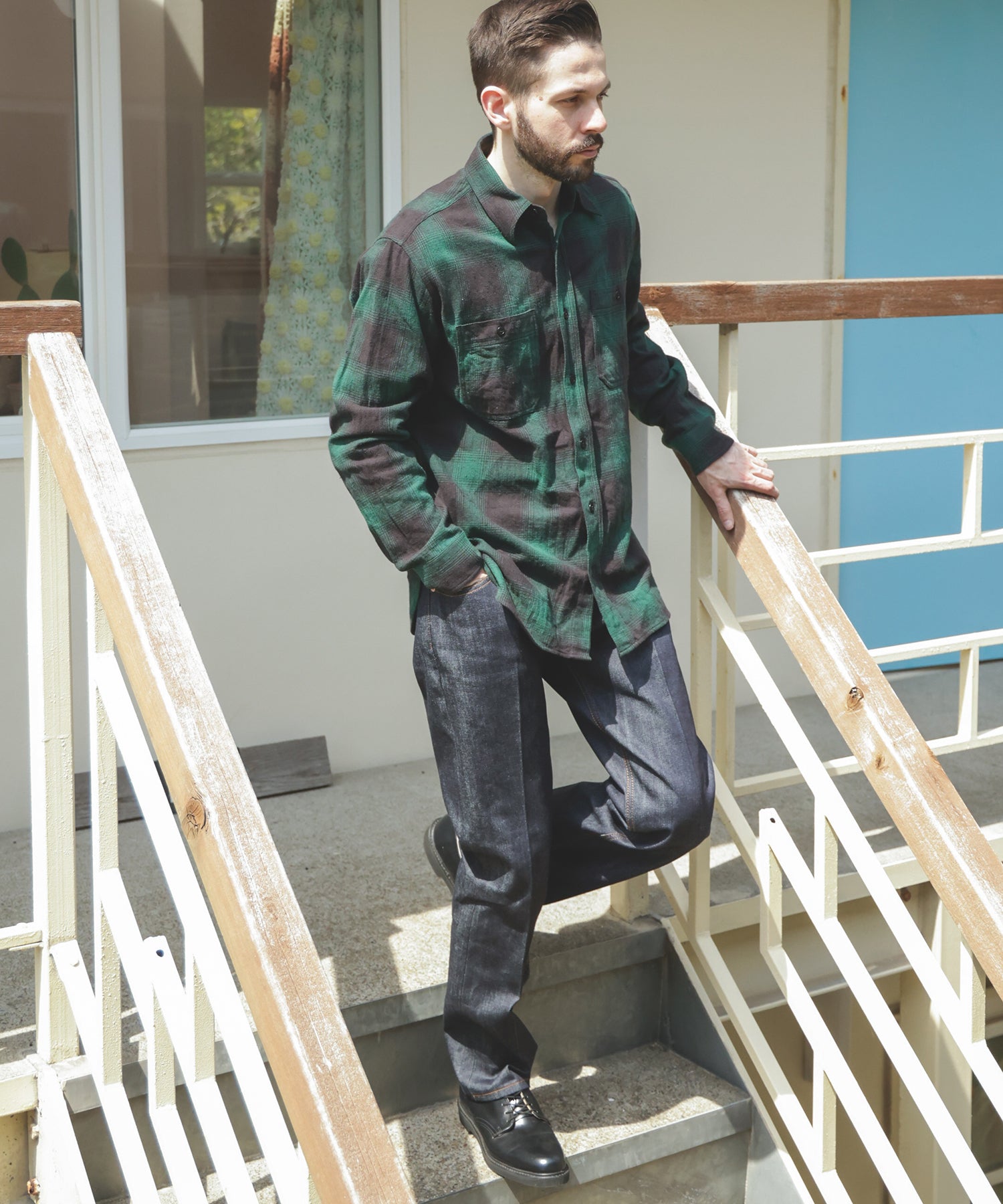 OMBRE CHECK NEL / WORK SHIRT / M253120