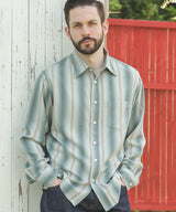 VINTAGE RAYON STRIPE / REGULAR COLLAR SHIRT / M253103