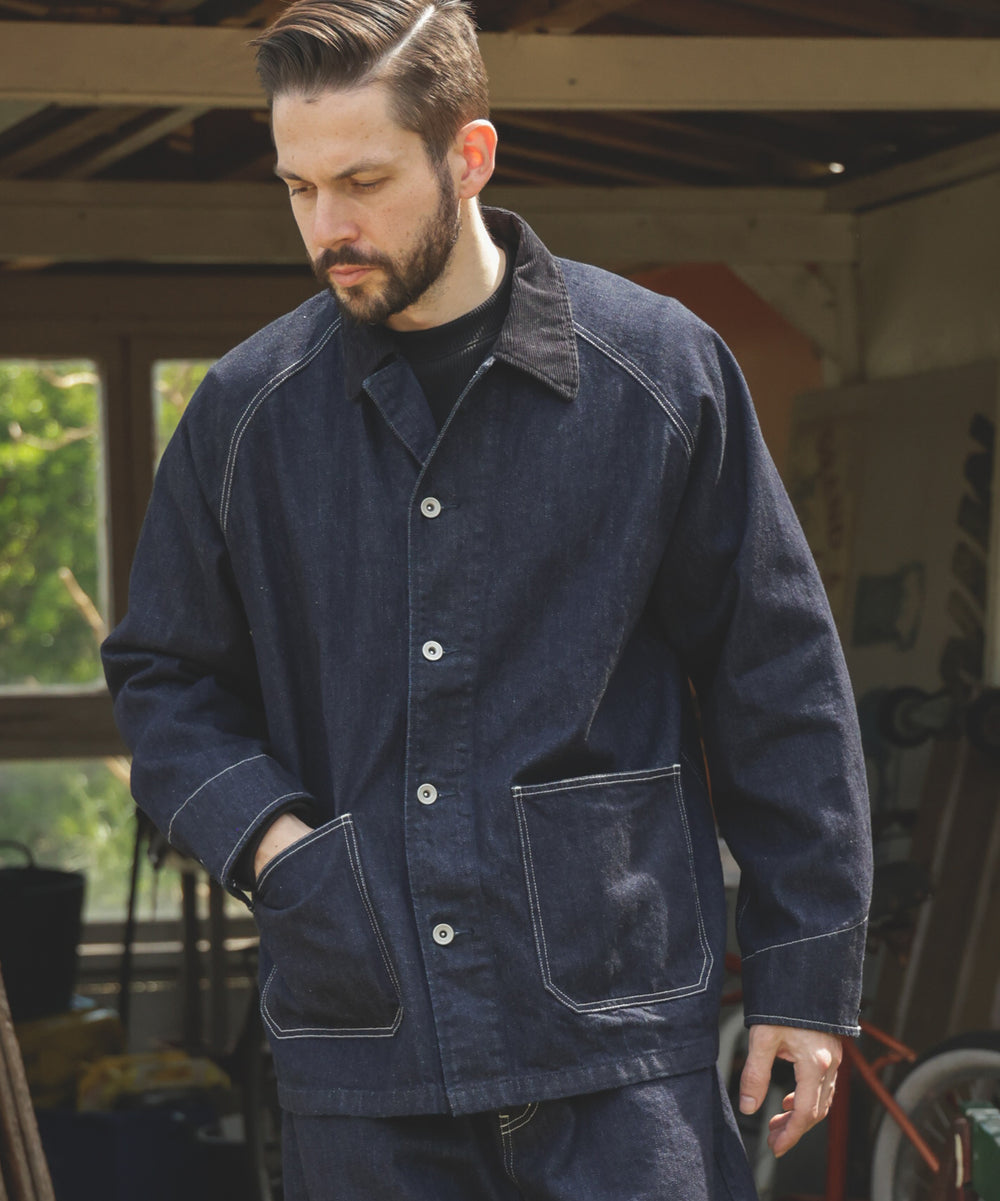 RINSE WASH 12oz CRUNCH DEINIM / 5-BUTTON COVERALL / M253114