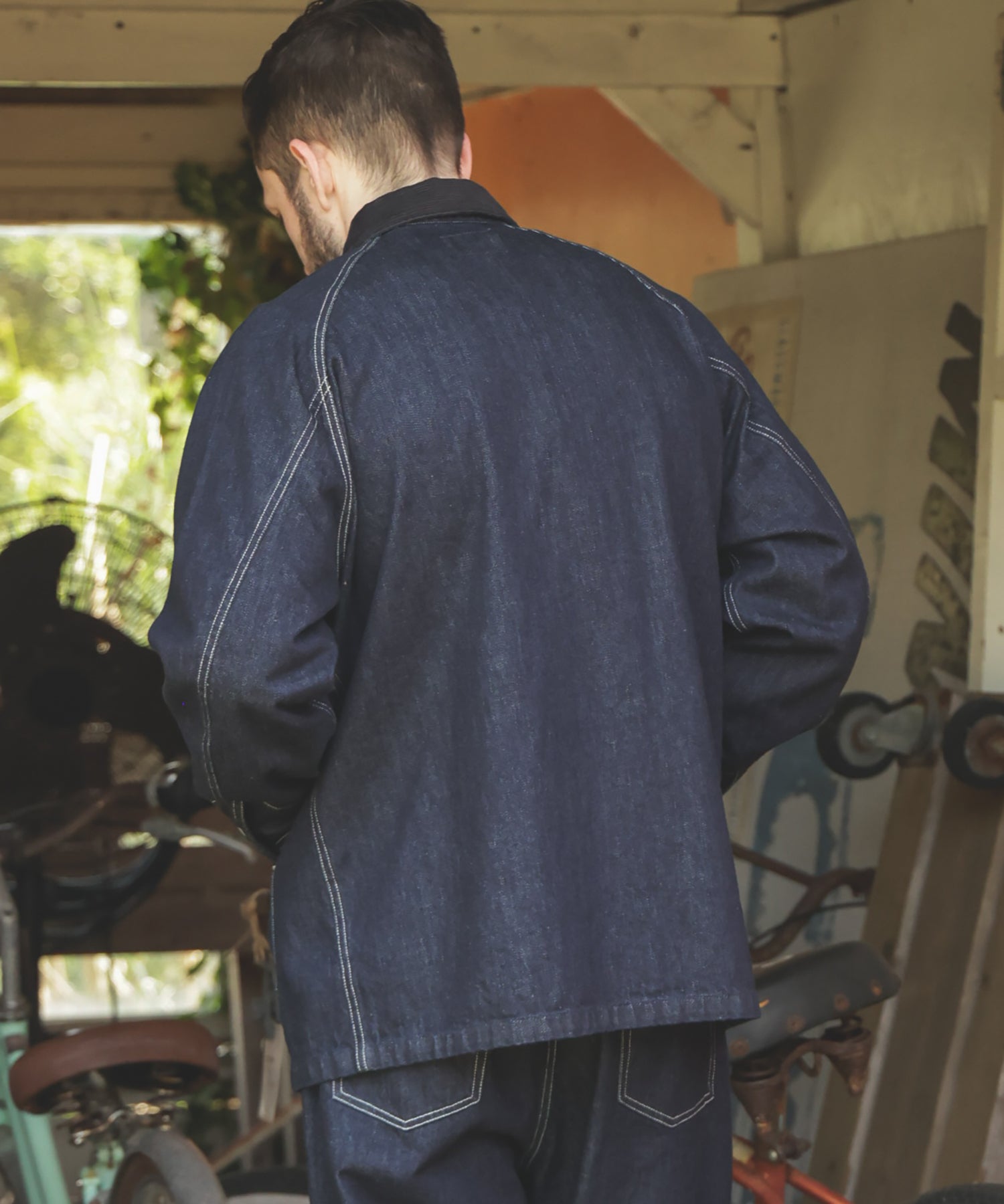 RINSE WASH 12oz CRUNCH DEINIM / 5-BUTTON COVERALL / M253114