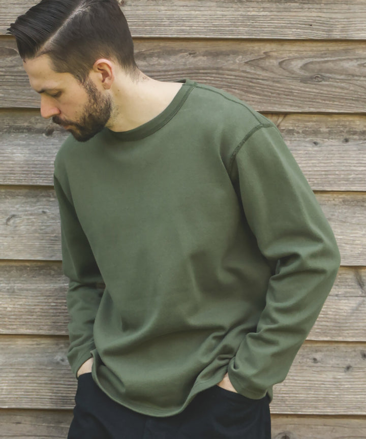 HEAVY-DUTY COTTON / FLAT SEAMER CREW NECK SHIRT / M253130