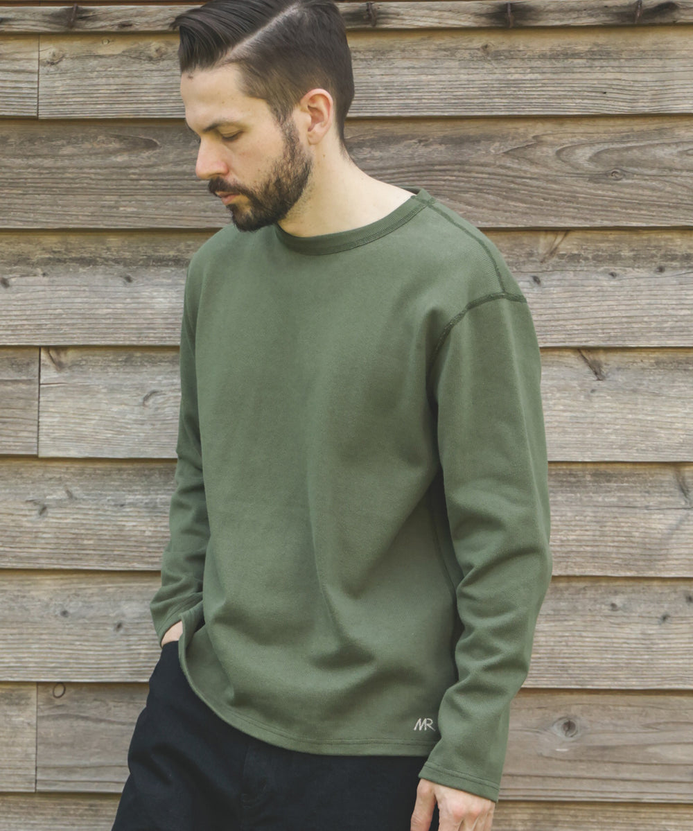 HEAVY-DUTY COTTON / FLAT SEAMER CREW NECK SHIRT / M253130