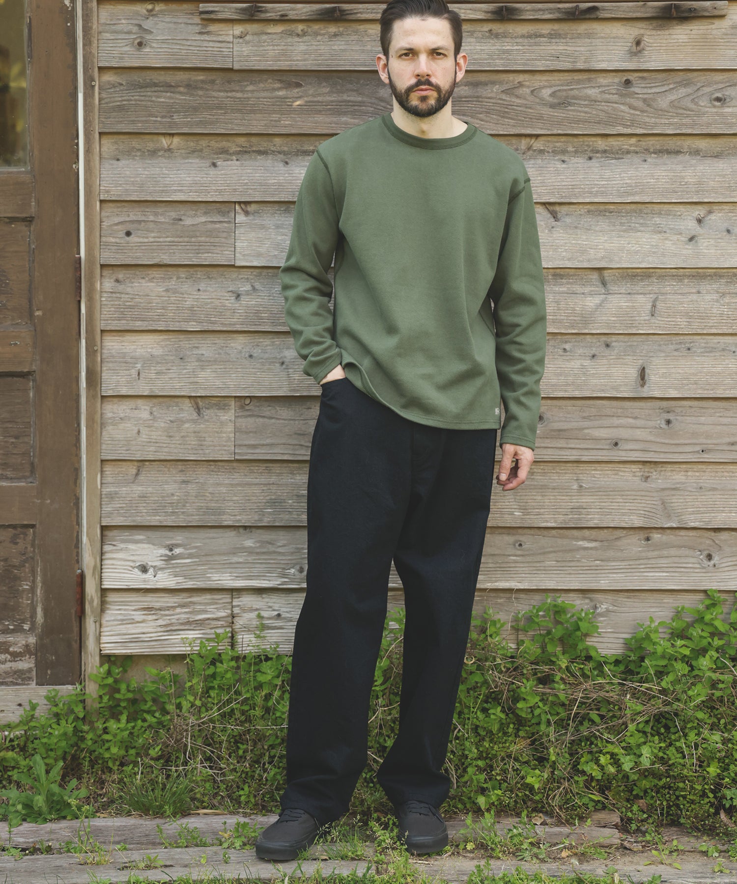 HEAVY-DUTY COTTON / FLAT SEAMER CREW NECK SHIRT / M253130