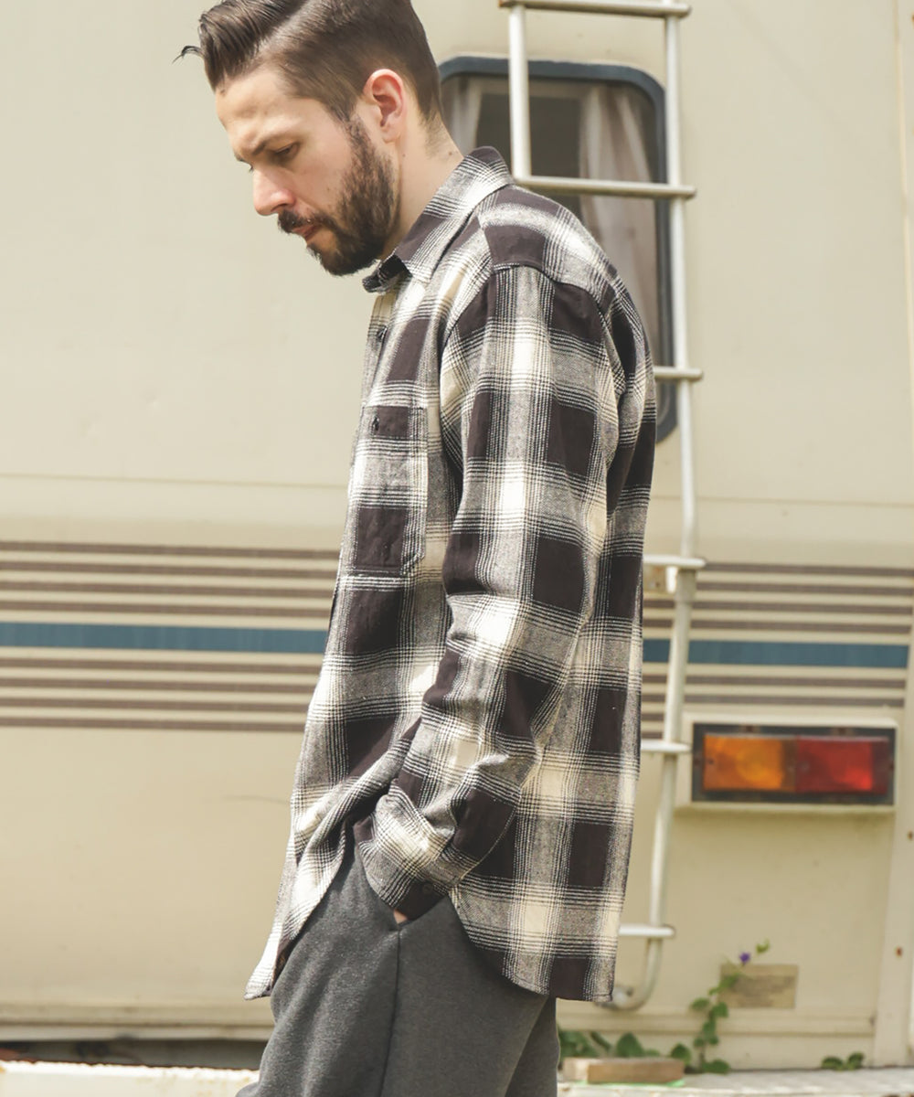 OMBRE CHECK NEL / WORK SHIRT / M253120