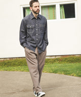 6oz DENIM / RINSE WASH SERVICEMAN SHIRT / M253104